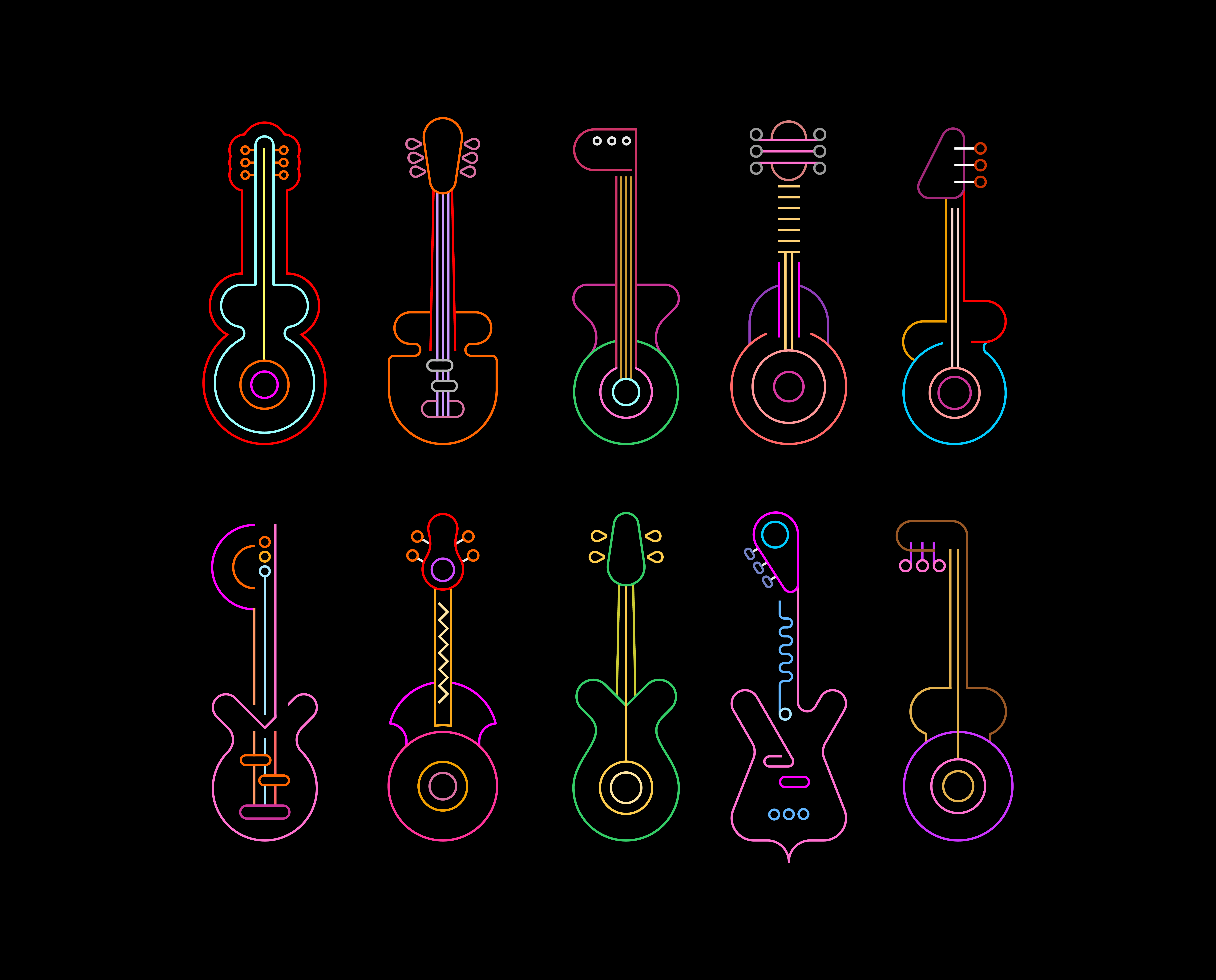 Neon guitars